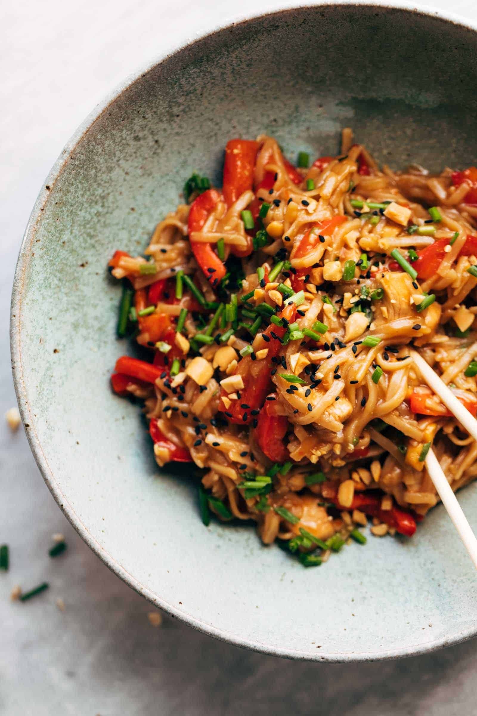Chili Garlic Instant Pot Noodles in a bowl.